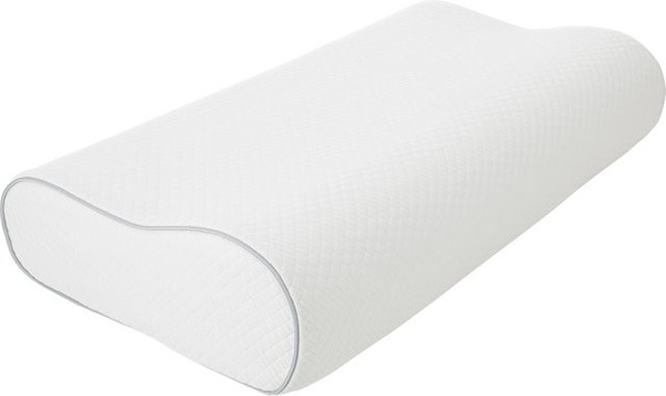 LIVARNO Visko-Nackenstützkissen aus Memory-Foam in Weiß, höhenverstellbar, B/T/H: 60 x 36 x 12/10 cm