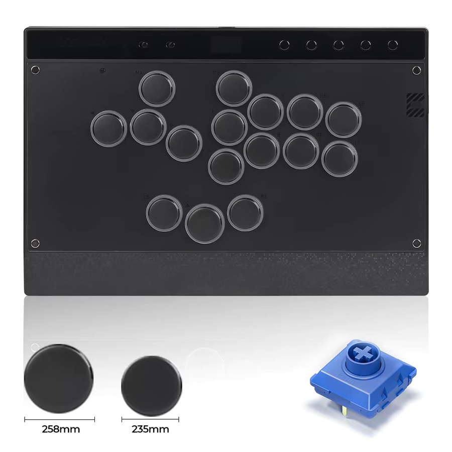 Haute42 Magnetischer Hitbox Leverless Arcade-Controller für PC, PS4, PS5 und Nintendo Switch in Schwarz - Bild 6