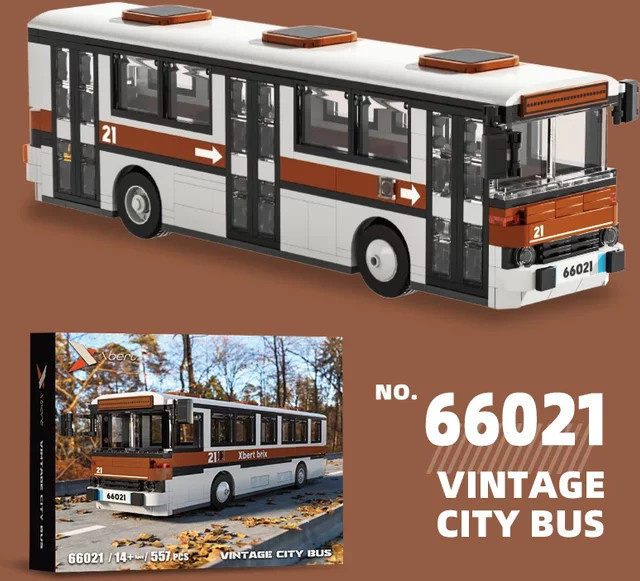 AMAZINGBLOKS Retro Stadt Bus, Bausteine, 552 Teile, ab 14 Jahre - Bild 1