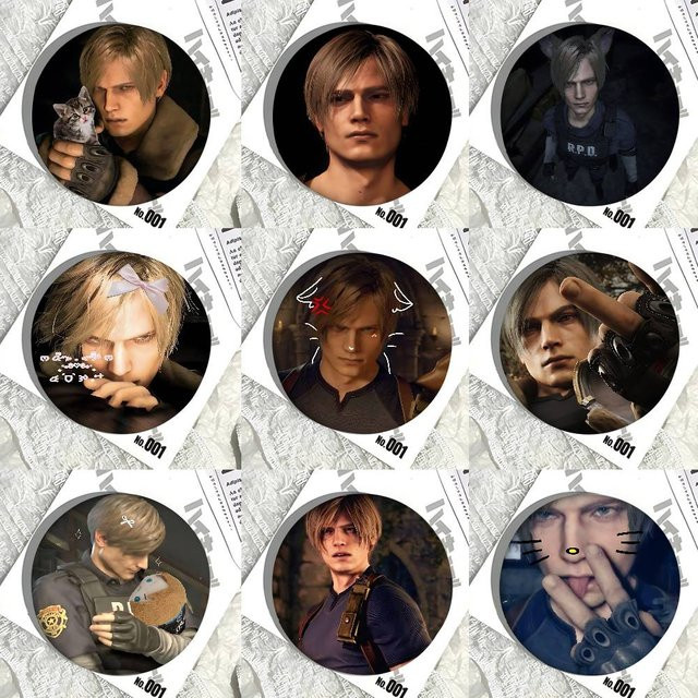 Brosche H-Leon Kennedy-S Abzeichen, Weißblech, Metall - Bild 1