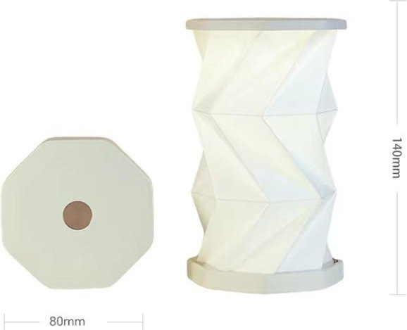 YJMP Super Lighting Tragbares faltbares LED Nachtlicht in Laternenform, weiß, dimmbar und USB wiederaufladbar - Bild 1