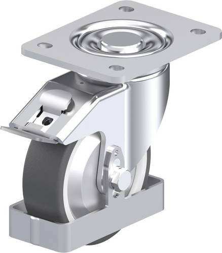 Blickle Stahlblech-Lenkrolle LH-POTH 125G-3-FI-FA-FS in Silber, Rad-Durchmesser: 125 mm, Tragfähigkeit (max.): 350 kg - Bild 1