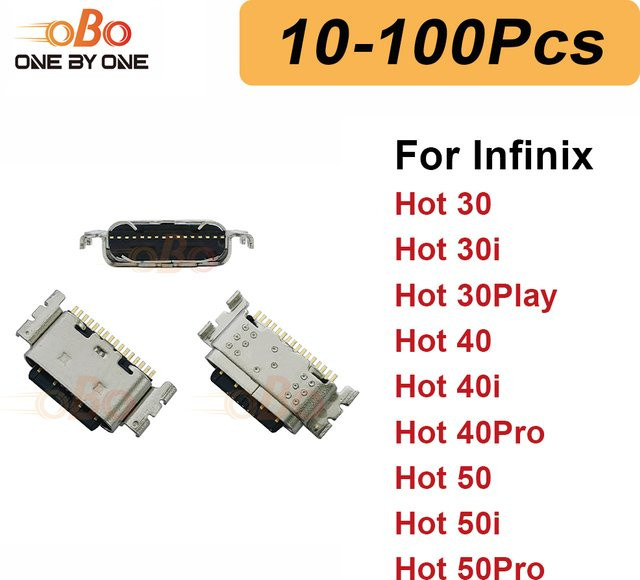 Infinix USB-C Ladeport Dock Stecker Ersatzteil für Hot 30, 40, 50 Pro, 40i, 50i, X6528B und X6836 in Silber - Bild 1