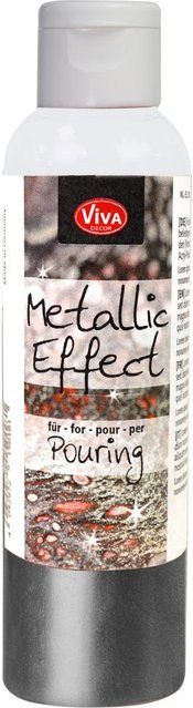 VivaDecor Metallic Effekt Pouring Stahl in Silber, Schwarz und Grau (0,12 l) - Bild 1