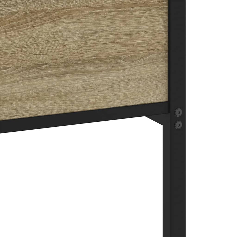 vidaXL Bettgestell ohne Matratze Sonoma-Eiche aus Holzwerkstoff und Metall, B/T/H: 140 x 200 x 91,5 cm - Bild 4