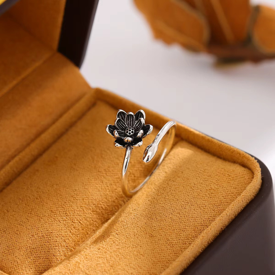 GaGa-Duck Ring, 925 Silber, Lotus, Blume - Bild 3