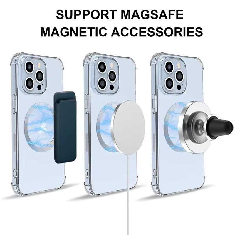 Selbstklebender magnetischer Metallring aus Eisenblech für Apple iPhone 15, Farbe: Silber oder Weiß - Bild 3
