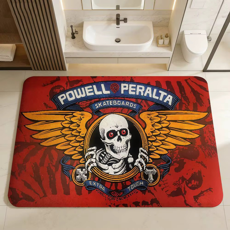 Potdemiel Küchenmatte Skateboard-Design, rutschfest, rechteckig, mehrfarbig - Bild 4