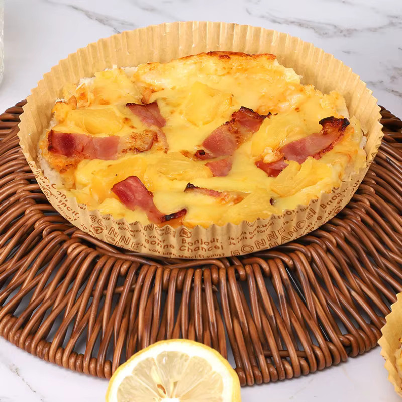 Runde Einweg-Pizzaschalen aus Papier für Pizza, Kekse und Focaccia, 100 Stück, Durchmesser: 20 cm - Bild 3