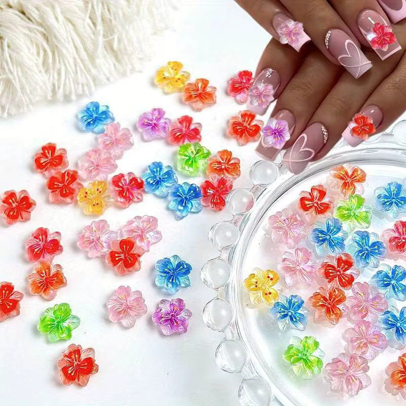 FUMOSIK Nagel-Charms, Eisblumen-Nageljuwelen, 10–100 Stück, Glänzend - Bild 3