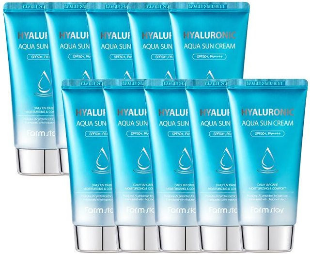 FARM STAY Hyaluronic Aqua Sonnencreme LSF 50+, 70 g, mit Hyaluronsäure - Bild 1