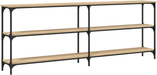 vidaXL Konsolentisch aus Holzwerkstoff in Eiche-Optik, B/T/H: 200 x 29 x 75 cm - Bild 1