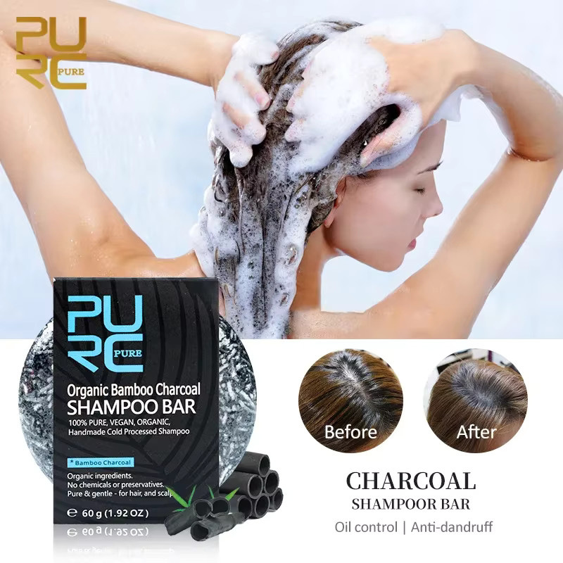 PURC Bambuskohle-Shampoo-Bar, Anti-Schuppen, Unisex - Bild 3