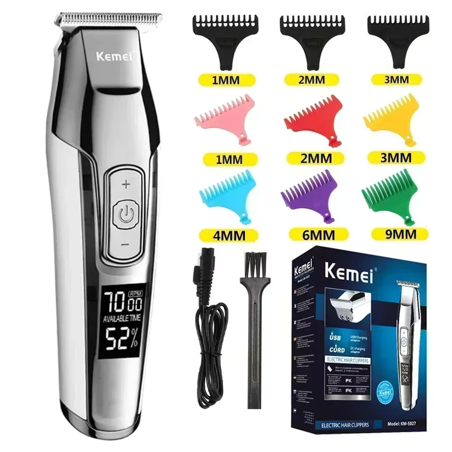 Kemei KM-5027 Elektrische Haarschneidemaschine, Silber, Herren - Bild 5