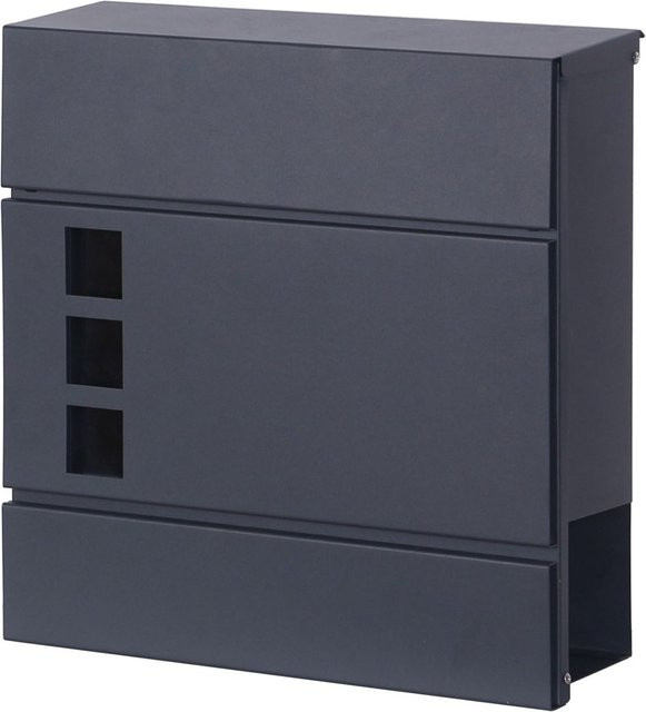 Briefkasten in Anthrazit, B/H/T: 37 x 37 x 10,5 cm - Bild 1