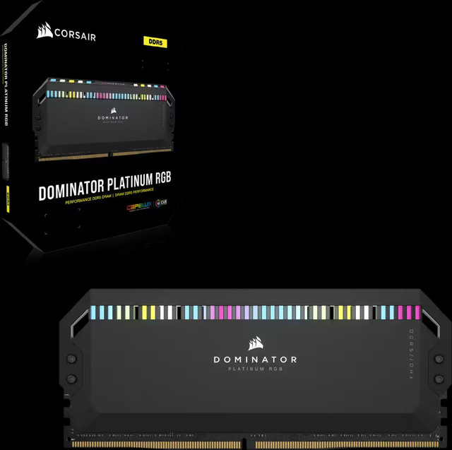 Corsair Dominator DDR5 Arbeitsspeicher 32 GB Kit 2 x 16 GB 6400 MHz Schwarz Multicolour CMT32GX5M2B6400C32 - Bild 1