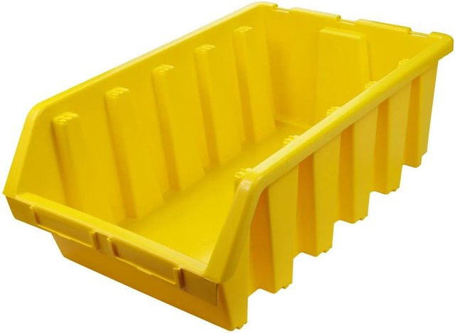 PROREGAL Sichtlagerbox aus Polypropylen in Gelb, B/H/T: 33,3 x 18,7 x 50 cm - Bild 1