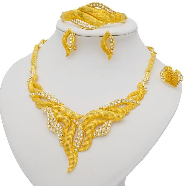 Schmuck-Set Halskette & Ohrring, beige, Damen - Bild 1