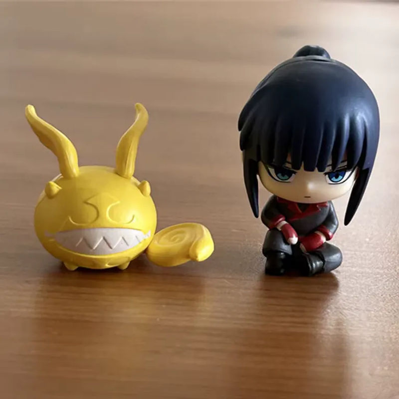 Bandai D.Gray-man Mini-Figuren Set in sitzender Pose, mehrfarbig, aus Kunststoff, Desktop-Dekoration für Anime-Fans - Bild 4