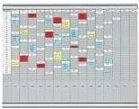 FRANKEN T-Kartentafel Jahresplaner für 15 Monate plus Index, hellgrau, Kunststoff, B: 100,8 cm, H: 78,3 cm - Bild 1