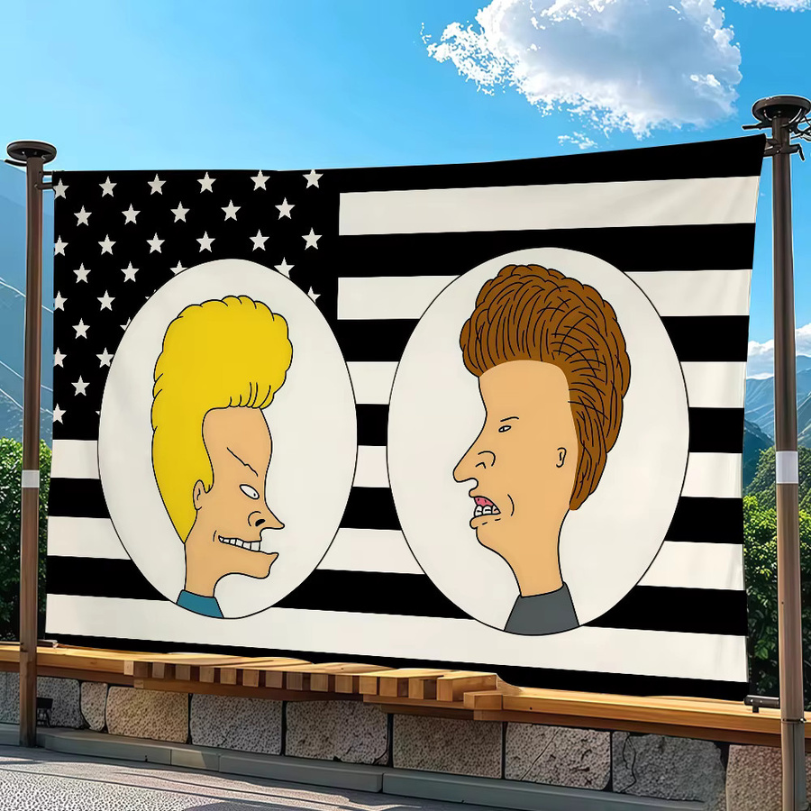Warner Bros. Beavis and Butt-Head Flagge Wandkunst Dekoration Mehrfarbig B: 60,0 cm, H: 40,0 cm - Bild 6
