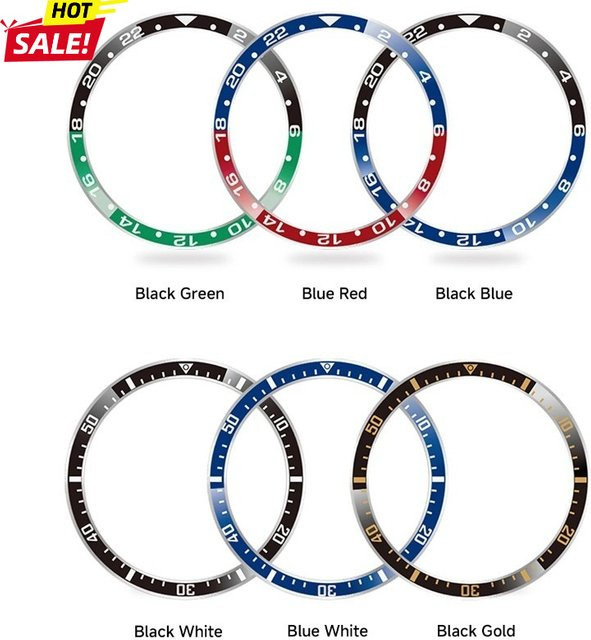 FancyWrist Lünette Ring für Xiaomi Uhr S4 S3, Edelstahl, Schwarz Grün, Unisex - Bild 1