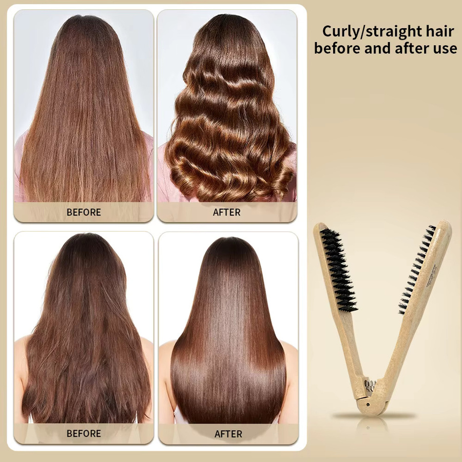 Professionelle Barbershop Haarglätter Kamm Doppel Bürsten, Unisex - Bild 3