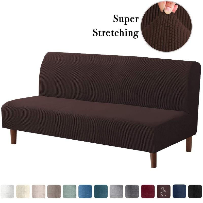 RTTIME Elastischer Sofa-Bettbezug ohne Armlehnen in Lichtgrau, moderner Stretchbezug aus Jacquard-Spandex für dein Sofa - Bild 4
