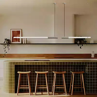 DCW Éditions In Fine Pendelleuchte LED in Silber, Höhe: 160 cm - Bild 1