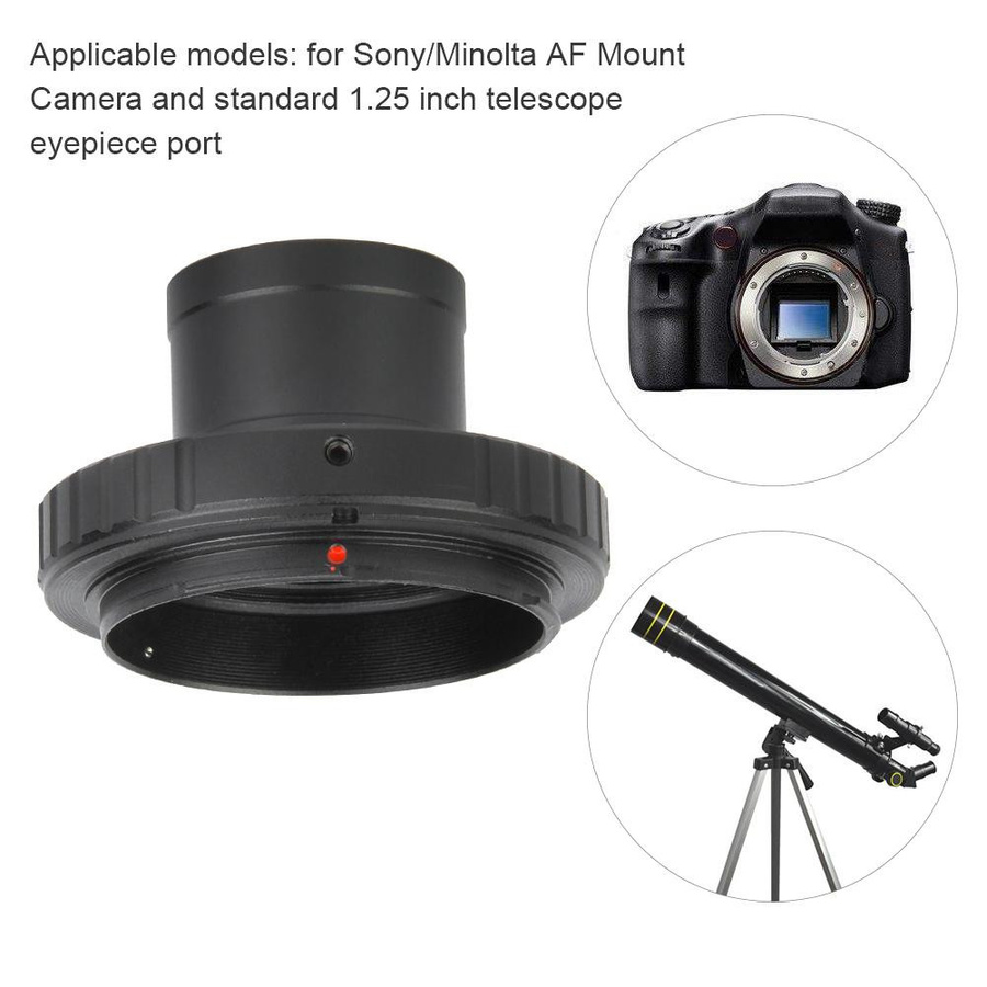Sony/Minolta AF-Mount Kamera-Adapterring aus Aluminiumlegierung T2-AF 1,25 Zoll in Schwarz - Bild 3