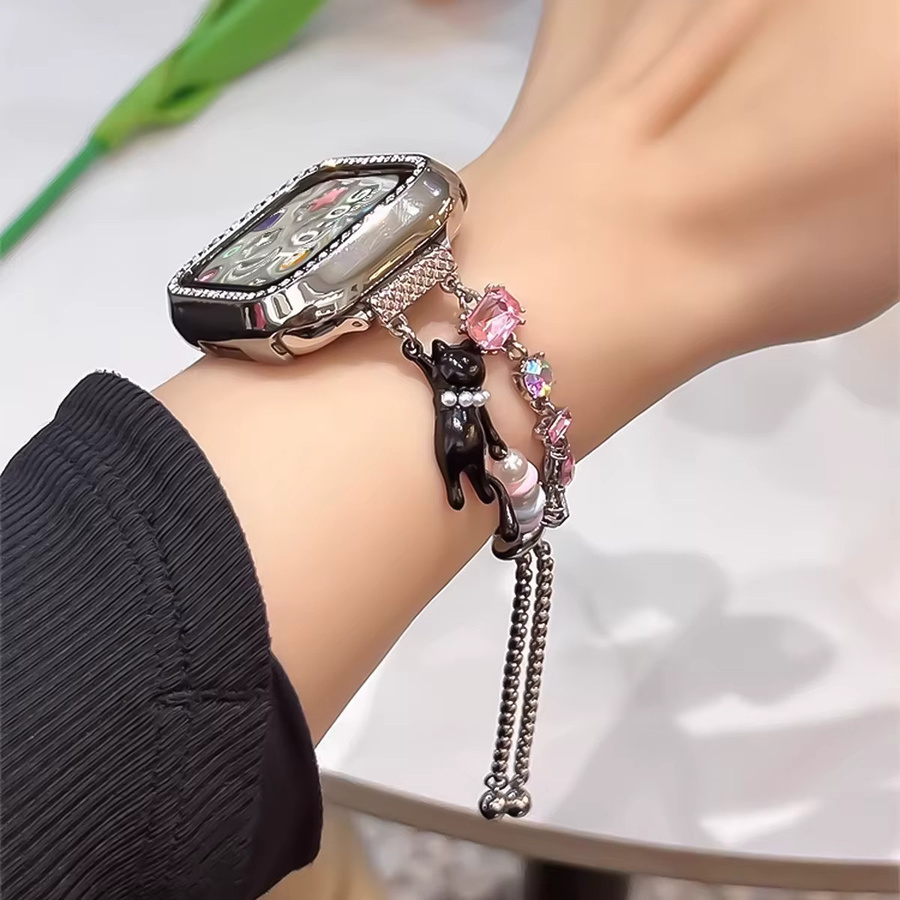 FancyWrist Uhrenarmband Edelstahl, Silber, Kristall, Diamant, Damen - Bild 2