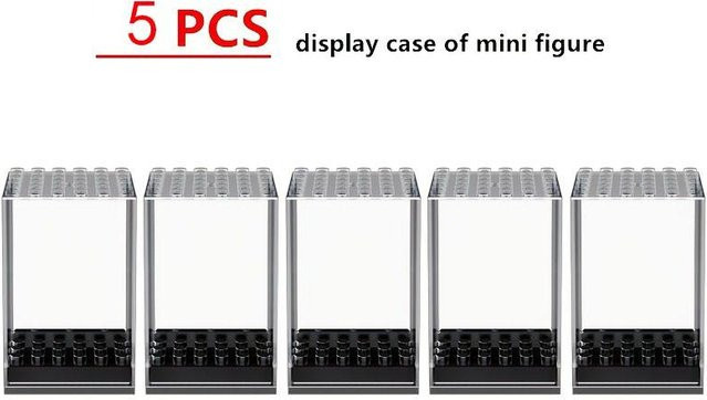 Yiran 5er Set Transparente Bauklotz-Displayboxen aus Kunststoff mit Staubschutz für Miniaturfiguren und Actionfiguren - Bild 1