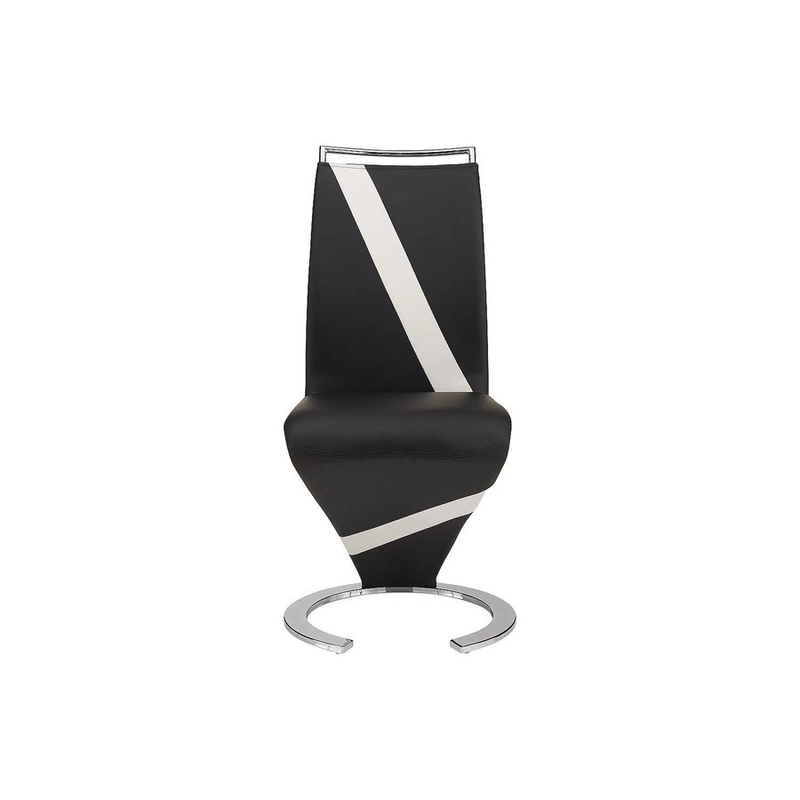 Vente-unique Stuhl Twizy in Schwarz mit Kunstleder und modernem Design, Höhe: 61 cm - Bild 2