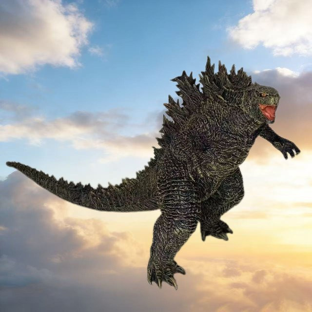 Bandai Godzilla Actionfigur, Monster, Kunststoff, Schwarz - Bild 1