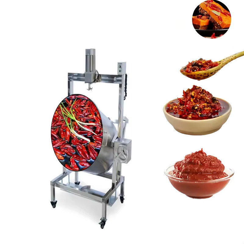 GUOHE Hochleistungs-Lebensmittelkochmaschine mit Rührwerk für Zucker, Soßen und Marmeladen, 40 l, Silber/Edelstahl - Bild 2