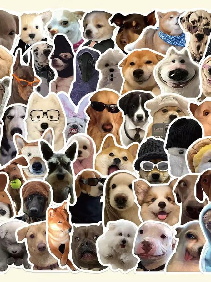 GOGOTU Meme-Hunde-Aufkleber, 50-teiliges Set, multicolor - Bild 5