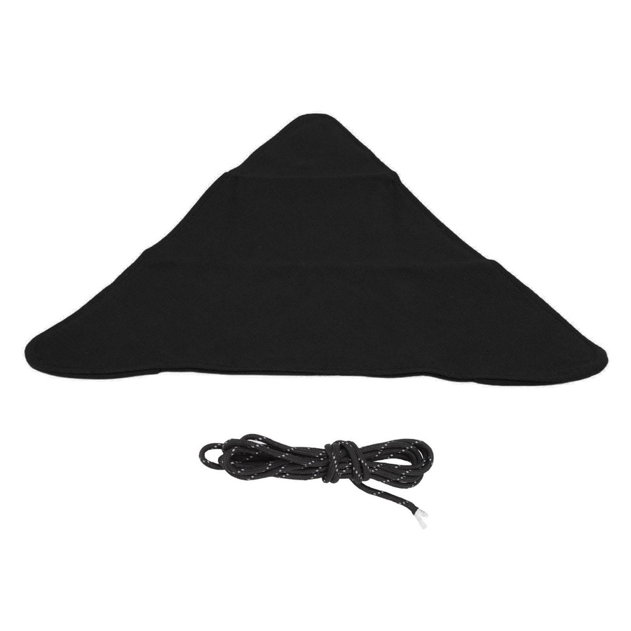 mfySpace Faltbarer Dreieck Hocker aus Canvas Segeltuch in Schwarz für Outdoor und Camping - Bild 2