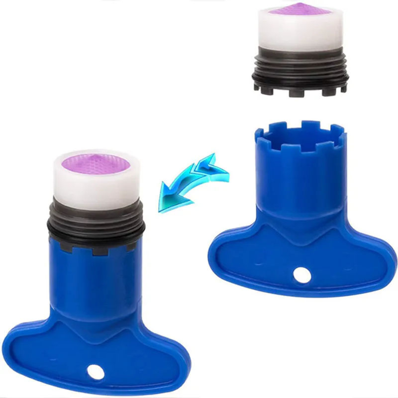 ACCHAMP Wasserhahn Belüfter Schlüssel Set, 4er Pack, Blau, Kompatibel mit M16,5, 18,5, 21,5 und 24mm Belüfter Entfernung Werkzeug - Bild 2