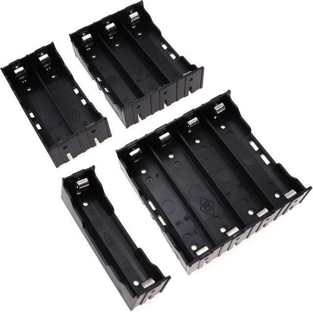 KAFNHCKA 18650 Batteriehalter Box für 3,7 V Akkus in Schwarz - Bild 1