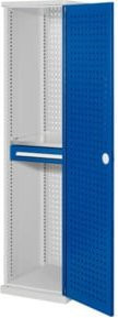 Kappes Schubladenschrank RasterPlan schmal mit abschließbarer 3 Lochplattentür in Grau und Weiß, B/T/H: 60 x 60 x 195 cm - Bild 1