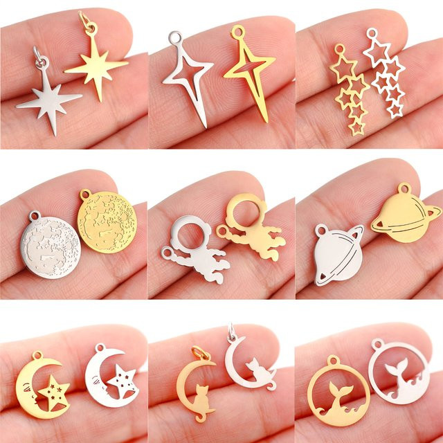 Hello Fairy Charms Anhänger, Edelstahl, Silber, Unisex - Bild 1
