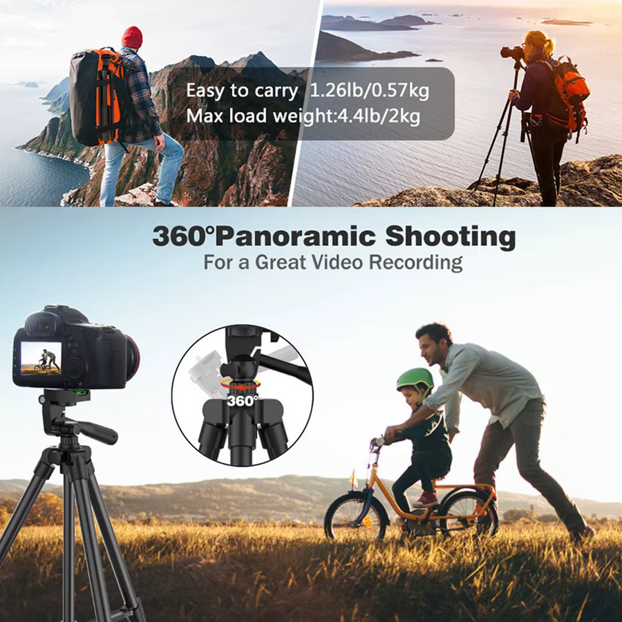 AKABEILA Universelles Smartphone-Stativ mit Bluetooth-Fernbedienung für Videoaufnahmen und Fotografie in Schwarz oder Silber - Bild 6