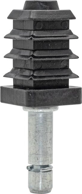 Wagner Stift und Vierkanthülse SV aus verzinktem Stahl und Kunststoff in Schwarz, B/T: 17 x 17 mm, 2 Stück - Bild 1