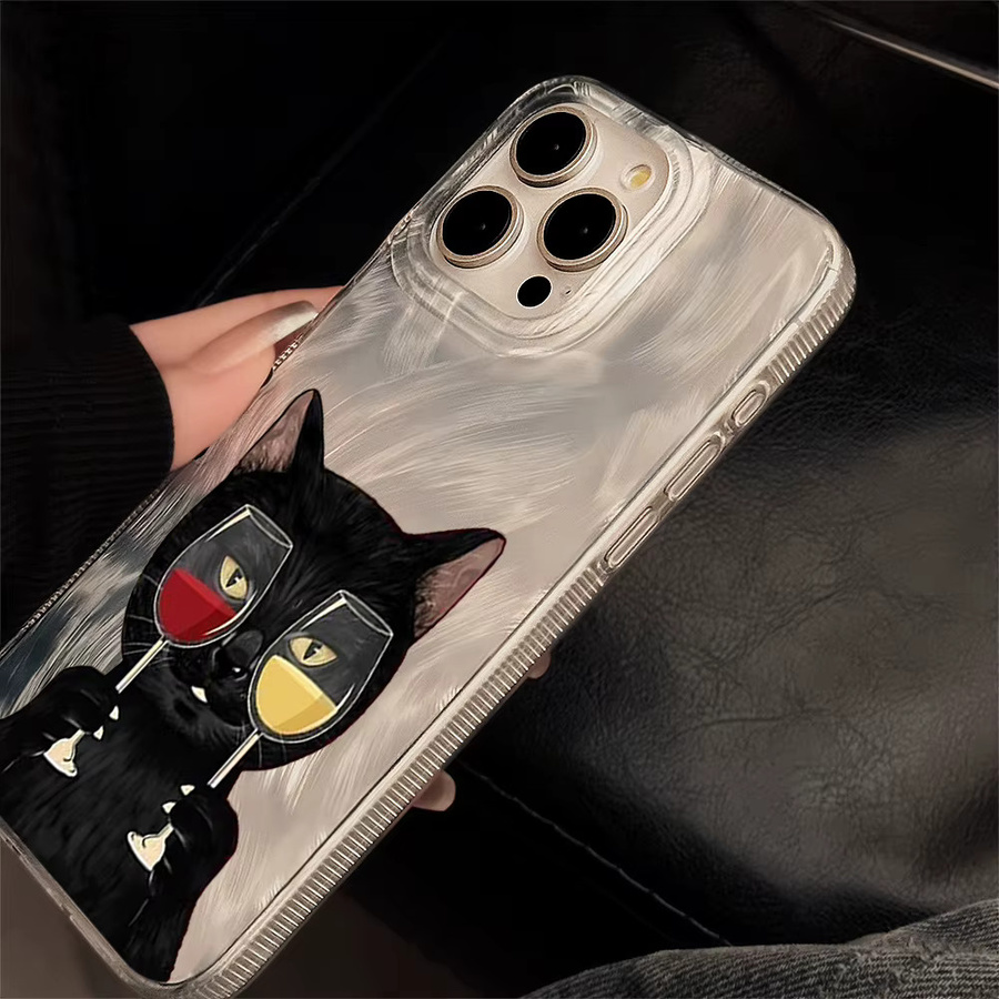 Stoßfeste Katzen-Handyhülle für Apple iPhone in Transparent - Bild 3
