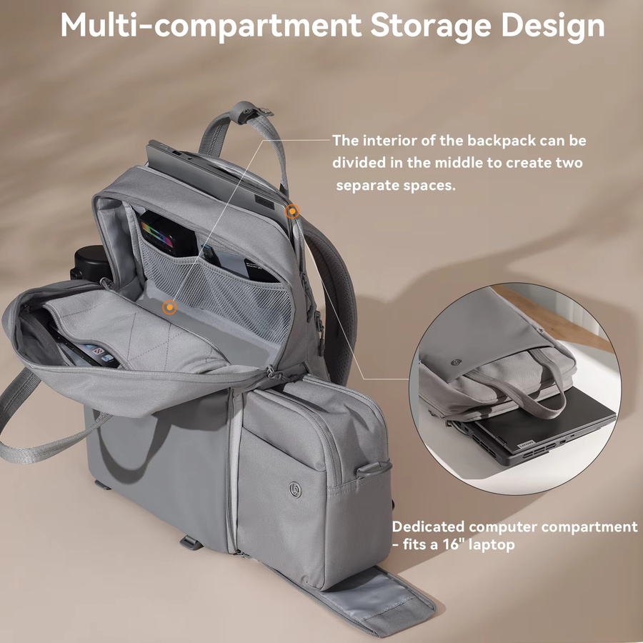 Ulanzi F08 DSLR-Kamera-Videotasche als Rucksack mit 18 l Volumen in Schwarz oder Grau - Bild 3