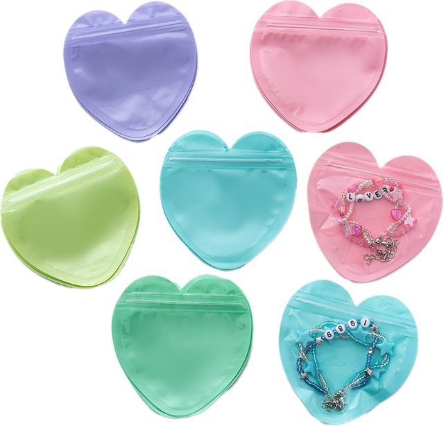 50 Stück selbst dichte Reißverschlussbeutel aus Kunststoff in Lila, B: 10 cm x H: 10 cm, ideal für Süßigkeiten, Kekse, Schmuck und Geschenke - Bild 1