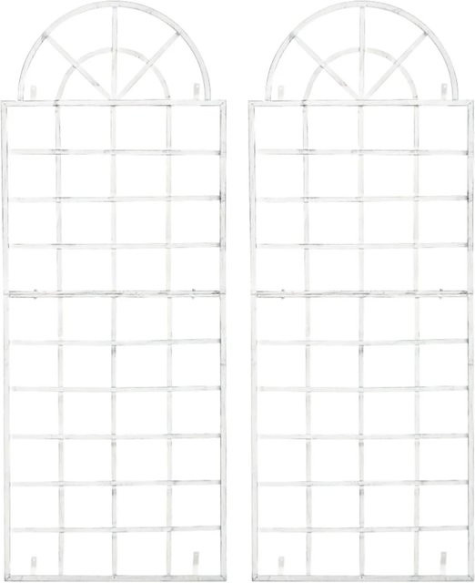 DELUKE Rankgitter GUNNAR 2er Set Metall in Antik-Weiß als Rankhilfe für Kletterpflanzen, B: 70 cm, T: 1 cm, H: 180 cm - Bild 1