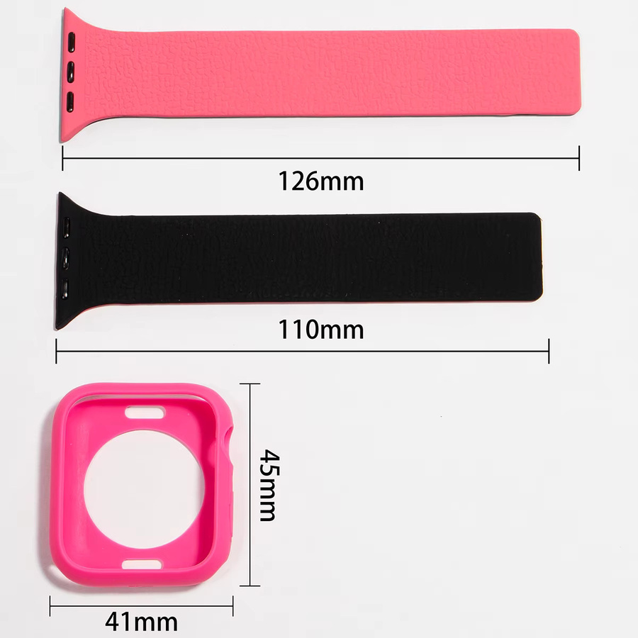 CHIICSMART Uhrenarmband mit Hülle, Silikon, Bunt, Unisex - Bild 4