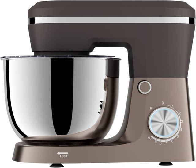 Pocoline Knetmaschine aus Edelstahl und Kunststoff in Braun mit 4,5 l Volumen, B/H/L: 22,55 x 31,45 x 36,1 cm - Bild 1