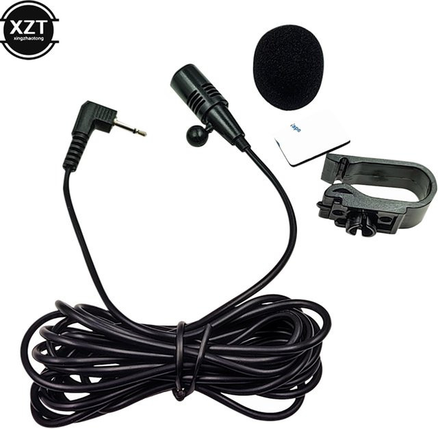WYMECT Automikrofon mit 3,5 mm Ellenbogenstecker in Schwarz für Auto-DVD-Radio und Autotelefonie - Bild 1